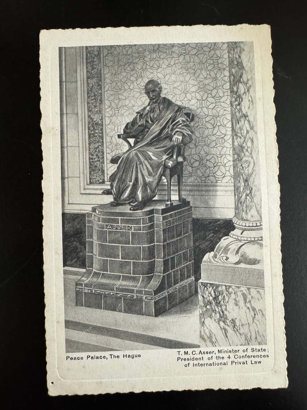 Vintage Peace Palace The Hague Postcard T.M.C. Asser Netherlands 404518